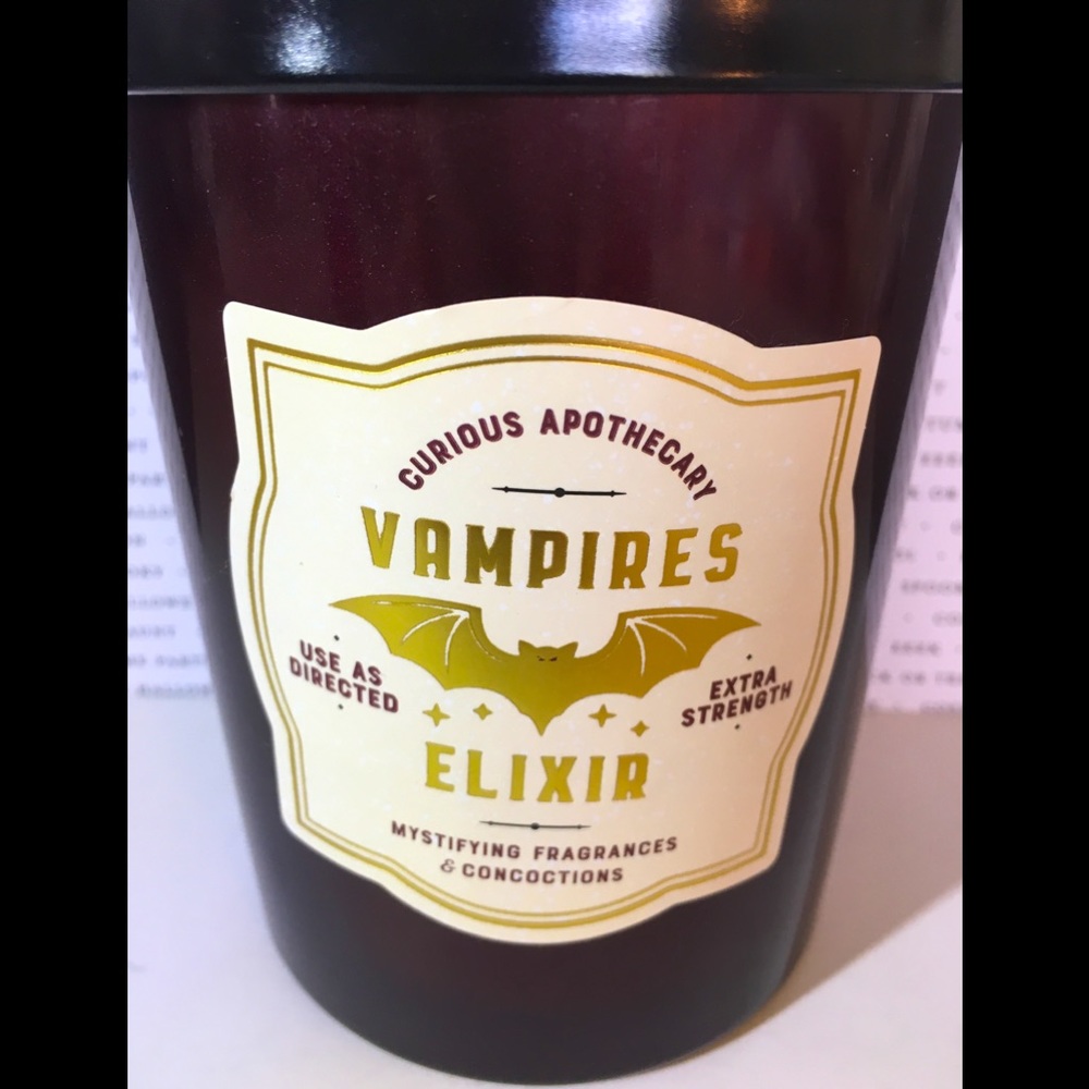 Halloween Vampires Elixir Apothecary Candle 2 Wick